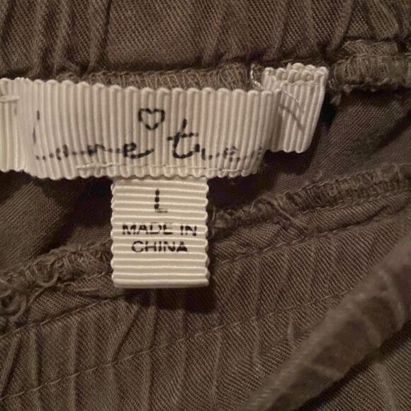 Love Tree Olive Green Shorts Size Large Running Athletic Casual Elastic Waist - Picture 6 of 12